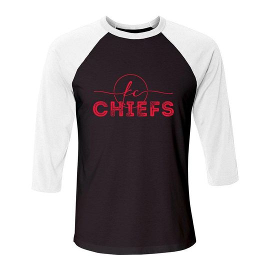 KC Chiefs Unisex 3/4 Sleeve Baseball Tee
