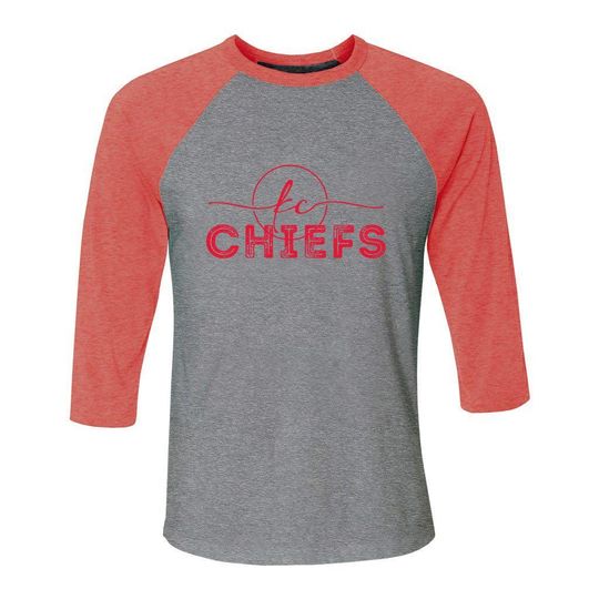 KC Chiefs Unisex 3/4 Sleeve Baseball Tee
