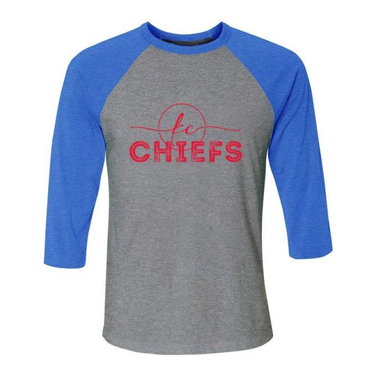 KC Chiefs Unisex 3/4 Sleeve Baseball Tee