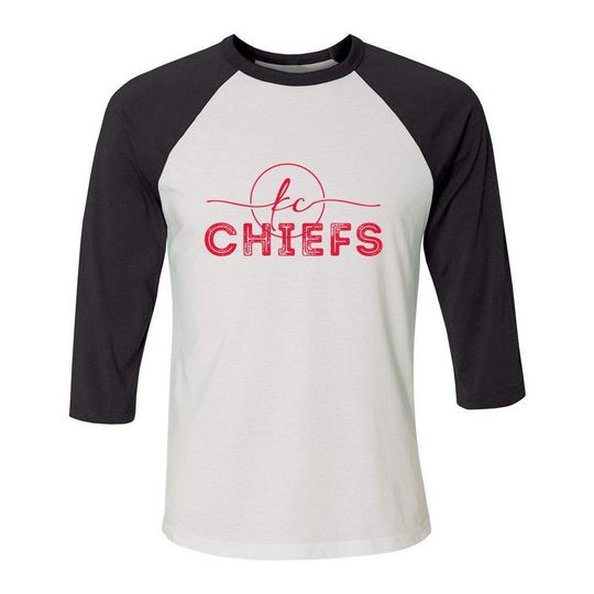 KC Chiefs Unisex 3/4 Sleeve Baseball Tee