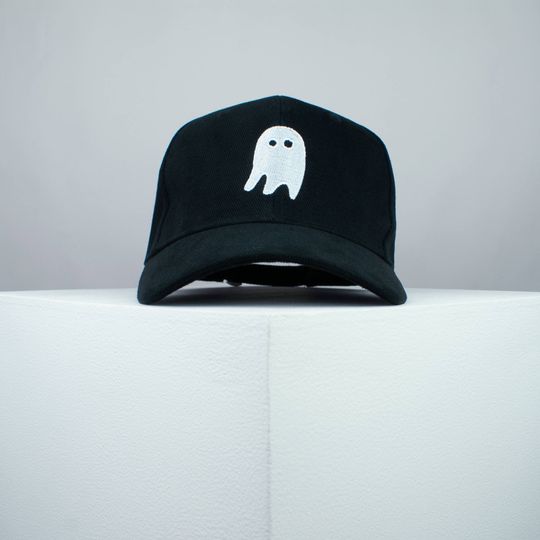 Crazy Ghost embroidered baseball cap / halloween / spooky / costume