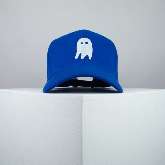 Crazy Ghost embroidered baseball cap / halloween / spooky / costume