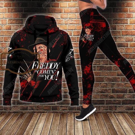 Halloween Freddy Krueger Hoodie, Freddy Krueger Leggings, Freddy Krueger Gift, Nightmare on Elm Street, Horror Hoodie, Horror Leggings