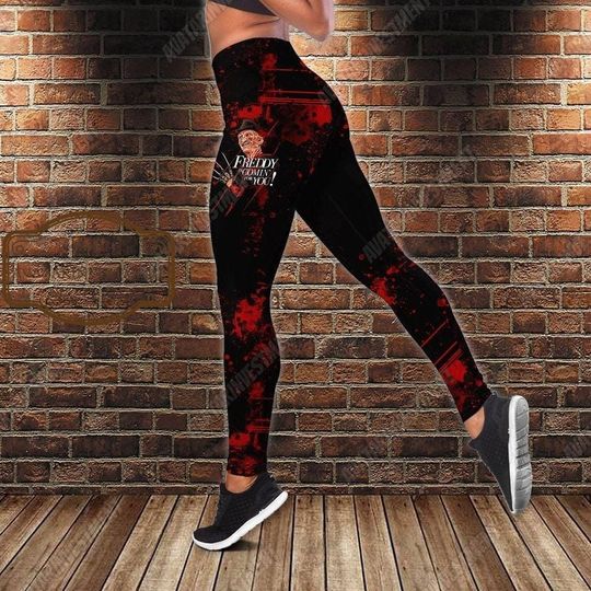 Halloween Freddy Krueger Hoodie, Freddy Krueger Leggings, Freddy Krueger Gift, Nightmare on Elm Street, Horror Hoodie, Horror Leggings