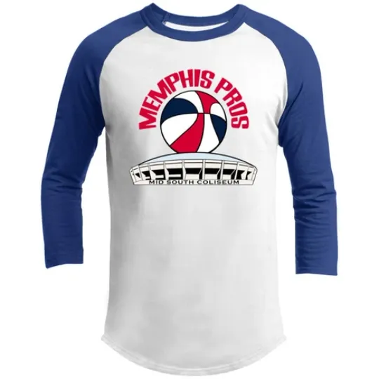 Memphis Pros Raglan Shirt Franchise ABA Basketball