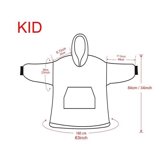 Hello Kitty Pattern Blanket Hoodie, Hello Kitty Hooded Blanket, Oversized Blanket Hoodie 3D