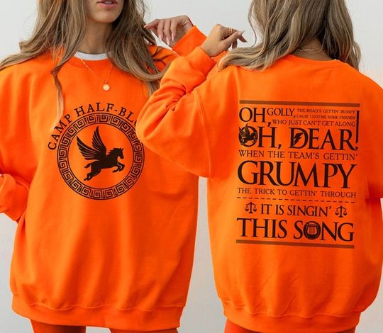 Two-Sided Camp Half Blood Sweatshirt, Percy Jackson Sweatshirt, Long Island Sound Shirt, Percy Jackson And The Olympians Shirt, Trendy Shirt