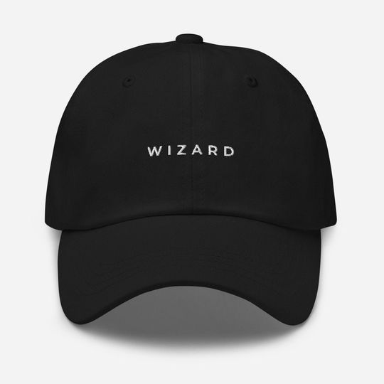 WIZARD Hat, embroidered, black, simple, plain, nuancelabel, cool, trolls, monsters, witch, dungeons.