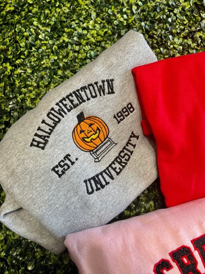 Halloween Town University Embroidered Sweatshirt | Halloween Town Sweater