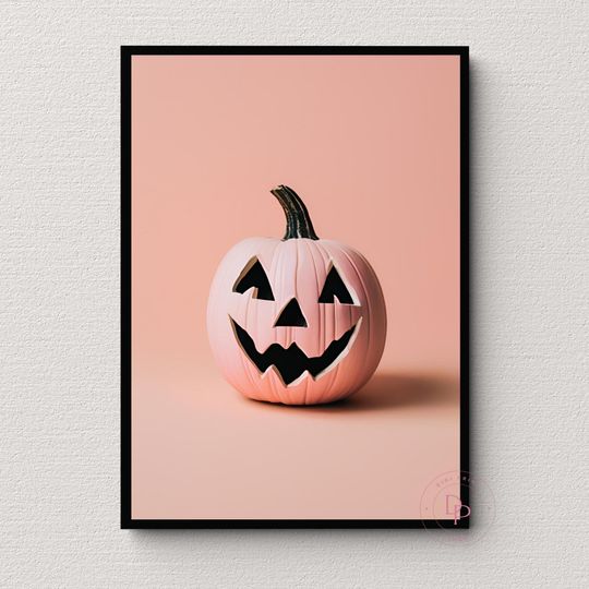 Pink Halloween Print | Halloween Printable | Pink Wall Art