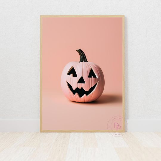 Pink Halloween Print | Halloween Printable | Pink Wall Art