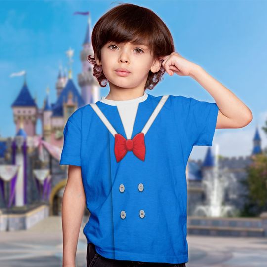 Donald Duck Unisex Shirt, Animated Duck Blue Suit 3D Costume Cosplay T-Shirt