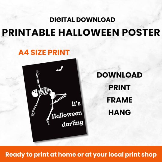 PRINTABLE Halloween Poster Print for Halloween Decor for Halloween