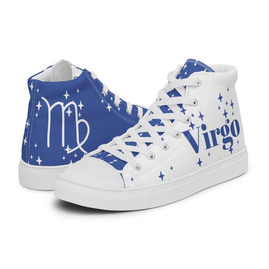 Virgo Sapphire Mens High Top Canvas Shoes