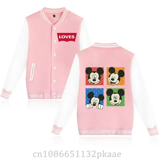 Mickey Mouse Cartoon Baseball Jacket
