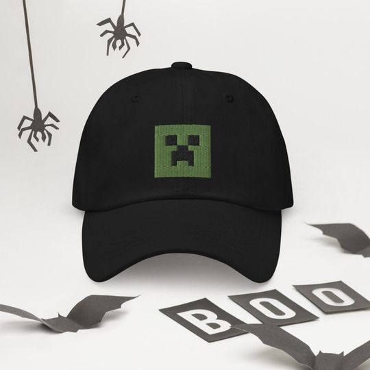 Creeper Baseball Cap | Minecraft Hat | High Quality Embroidery