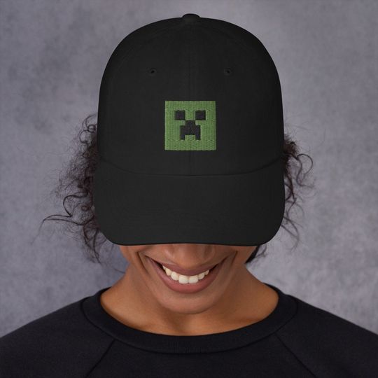 Creeper Baseball Cap | Minecraft Hat | High Quality Embroidery