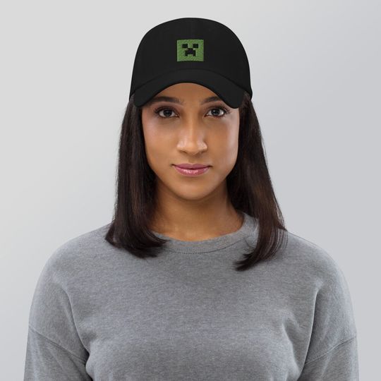 Creeper Baseball Cap | Minecraft Hat | High Quality Embroidery