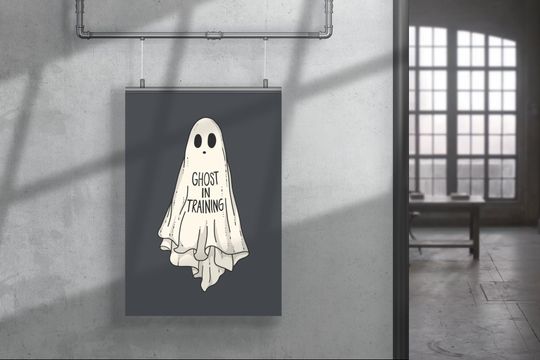 Ghost in Training - Dark Halloween Poster