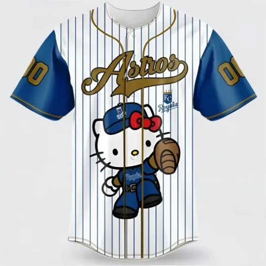 Kansas City Special Hello Kitty Custom Name Number Printed Baseball Jersey