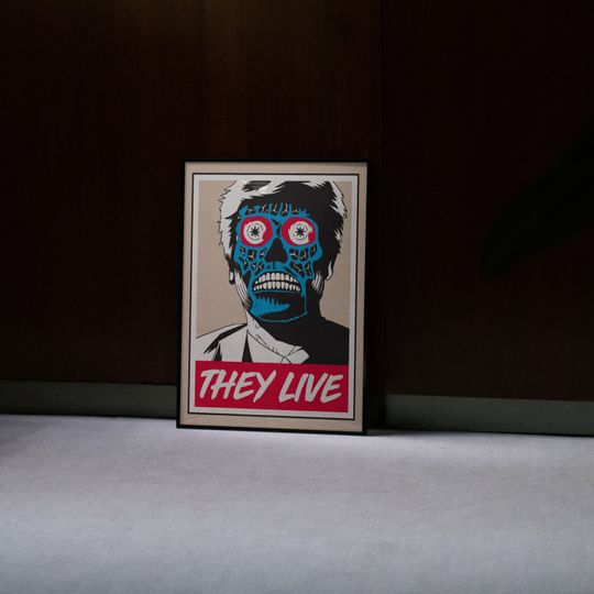 They Live Movie Poster, Vintage John Carpenter Horror Movie Decor Poster