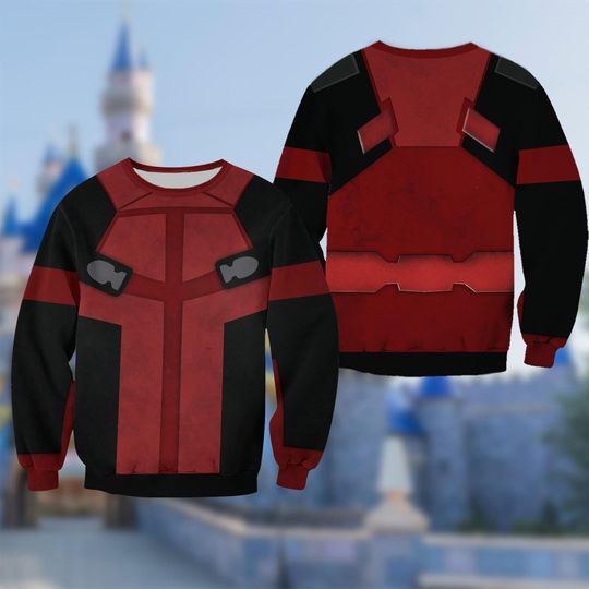 Deadpool Cosplay Costume  , Deadpool Anti Hero Suit Halloween Costume Hoodie