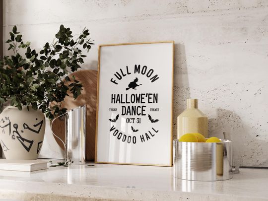 Halloween Party Print Kitchen Wall Art Halloween Party Decoration Halloween