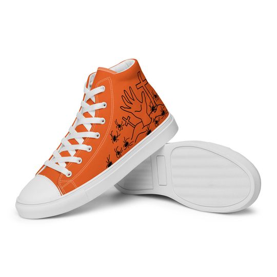 Graveyard Mens High Top Canvas Shoes l Halloween