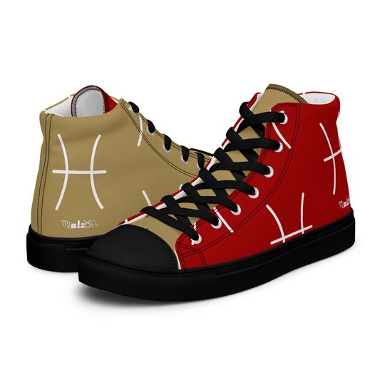 San Francisco 49ers l Zodiac Sign Shoes l Adult Gym Sneaker l Astrology Hightops l Custom High Top Canvas Shoe l Pattern Gift l Astrological