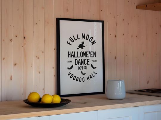 Halloween Party Print Kitchen Wall Art Halloween Party Decoration Halloween