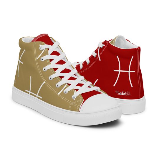 San Francisco 49ers l Zodiac Sign Shoes l Adult Gym Sneaker l Astrology Hightops l Custom High Top Canvas Shoe l Pattern Gift l Astrological