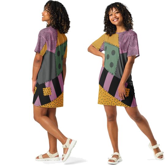 Zombie Ragdoll Costume Nightmare Sally T-Shirt Dress