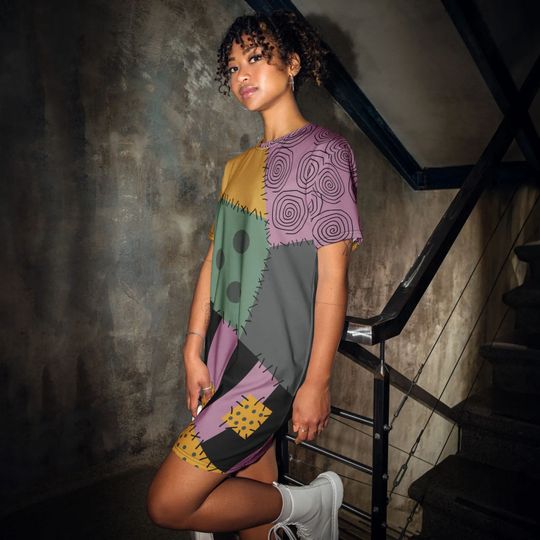 Zombie Ragdoll Costume Nightmare Sally T-Shirt Dress