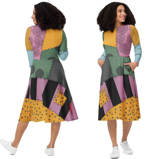 Zombie Ragdoll Costume Nightmare Sally T-Shirt Dress