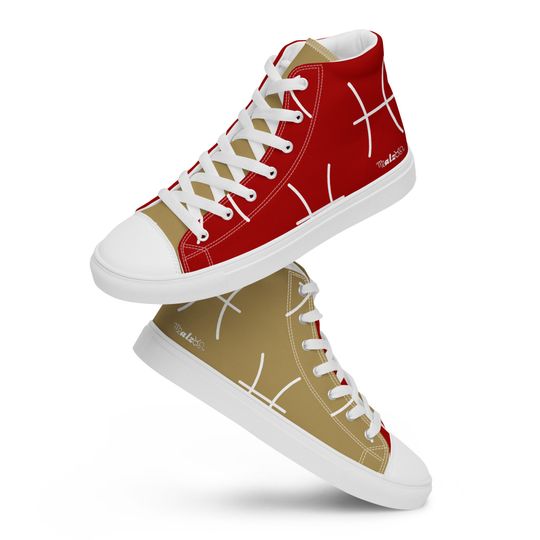 San Francisco 49ers l Zodiac Sign Shoes l Adult Gym Sneaker l Astrology Hightops l Custom High Top Canvas Shoe l Pattern Gift l Astrological