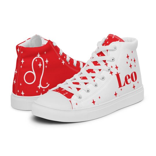 Leo Ruby Mens High Top Canvas Shoes