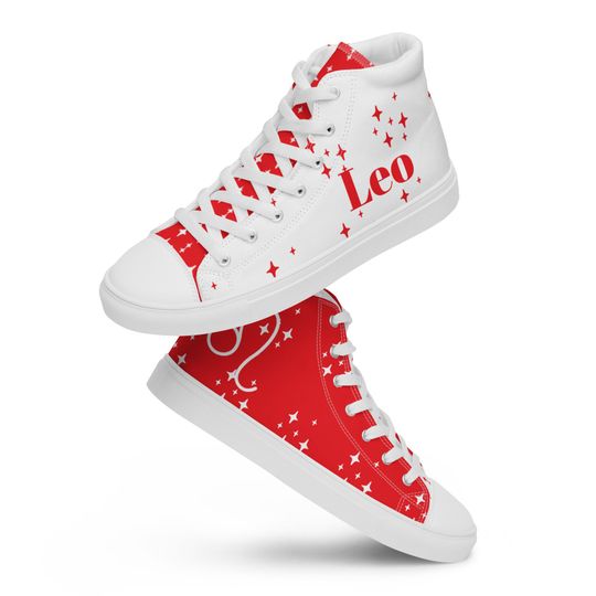 Leo Ruby Mens High Top Canvas Shoes