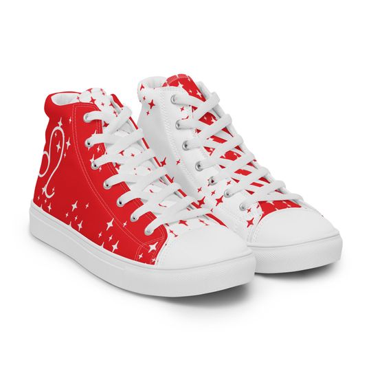 Leo Ruby Mens High Top Canvas Shoes
