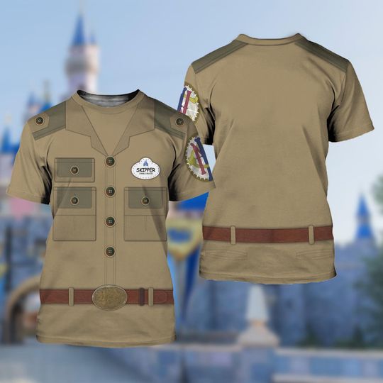 Jungle Skipper Suit Cosplay Costume 3D Shirt, Cast Member Movie Character Cosplay Men Tee