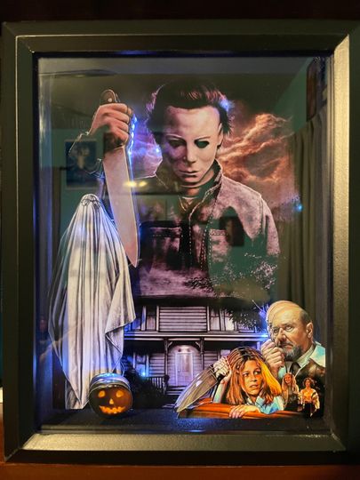 Halloween 3D shadowboxes/Michael Myers