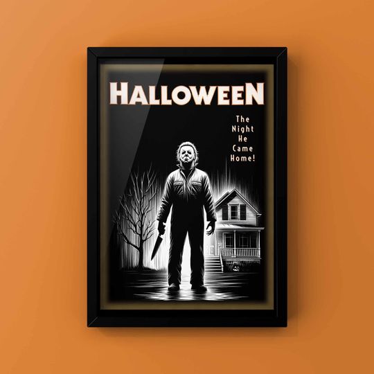 Halloween Michael Myers Print - Framed
