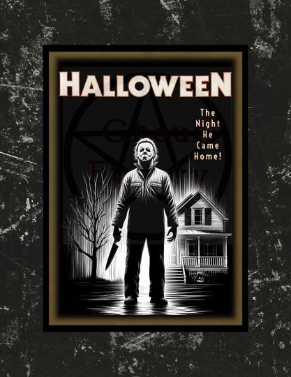 Halloween Michael Myers Print - Framed