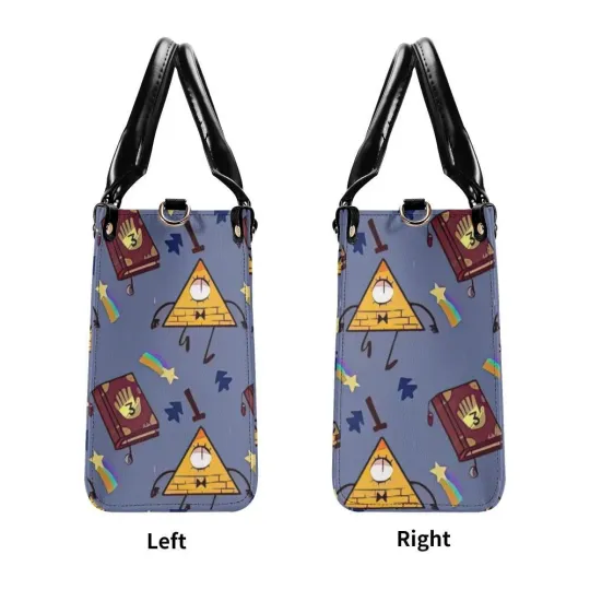 Personalized Gravity Falls Luxury Women PU Leather Handbag, Cartoon Gift, Great