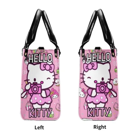 Personalized Hello Kitty Luxury Women PU Leather Handbag, Natural Material