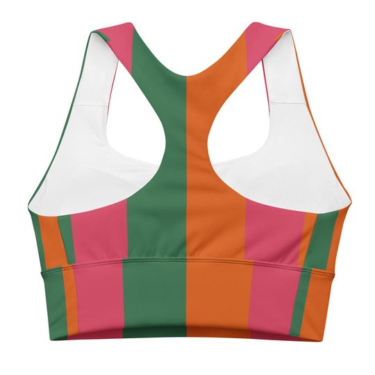 Anti Hero Inspired Longline Sports Bra | Printed Plain Stripes
