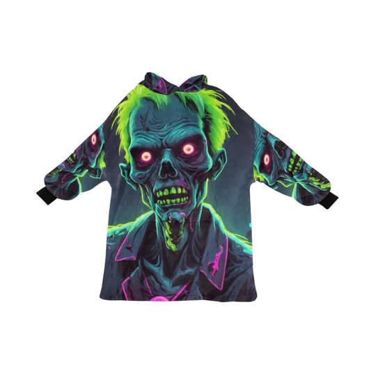 Blanket Hoodie Halloween Horror Zombie