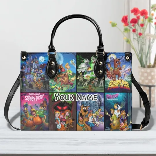 Personalized Scooby Doo Luxury Women PU Leather Handbag,Halloween gift
