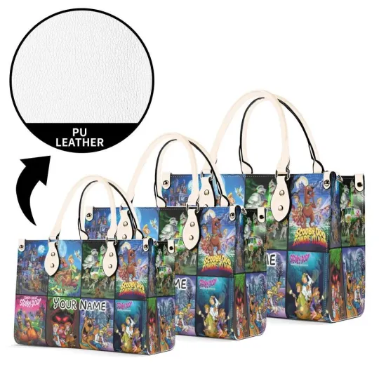 Personalized Scooby Doo Luxury Women PU Leather Handbag,Halloween gift
