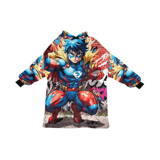 Blanket Hoodie Comics Cartoon Art Retro Superhero Hero