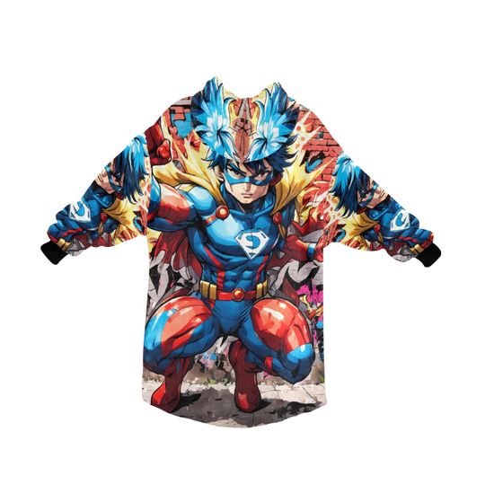 Blanket Hoodie Comics Cartoon Art Retro Superhero Hero